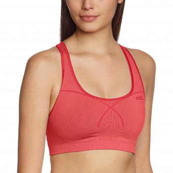 Odlo Bustier Sports Bra Seamless Top Medium - Sujetador deportivo para mujer, color rojo, talla L