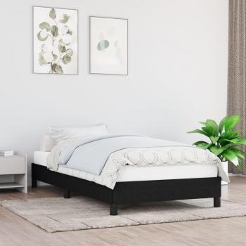 Cama solar sin colchón negro 100x200 cm Tejido, Estructura de cama de tela gris claro 100x200 cm Vidaxl Negro