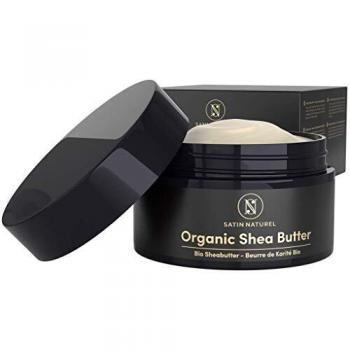 OFERTA DE LANZAMIENTO Manteca de Karite Pura ORGÁNICA 200ml – Crema Hidratante Corporal, Crema de Manos y Pies – Crema Corporal Hidratante – Cuidado Natural Vegano de Satin Naturel