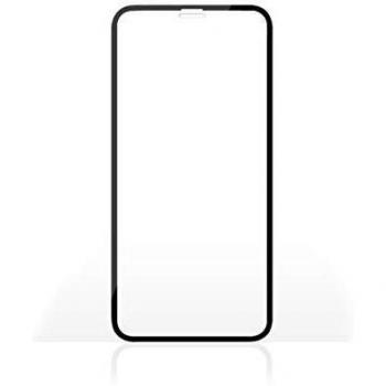NEDIS Protector de Pantalla Protector de Pantalla de Vidrio para Apple iPhone XS Max/11 Pro MAX | Cubierta Completa | Bordes 3D Curvados | Transparente/Negro Transparente/Negro
