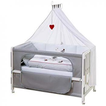 ROBA Cuna , Roombed, 60x120 cm 'Adam & Eule', cama supletoria para la cama de los padres