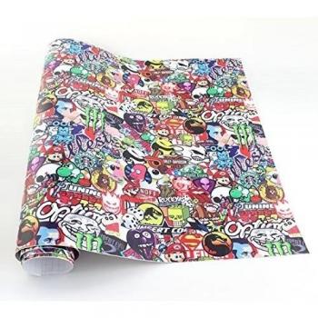 Xingyuan engomada del coche Graffiti Pegatina vinilo de la bomba SBM152A-A21 Para 152x50cm de coches