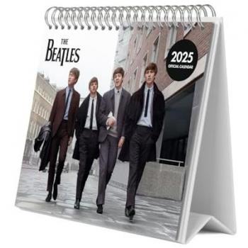 Calendario de escritorio 2025 The Beatles Erik multicolor - base resistente, planificador mensual con espacio para anotar y vista mensual global