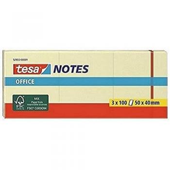 Pack 3 blocs de notas adhesivas tesa, 50 mm x 40 mm