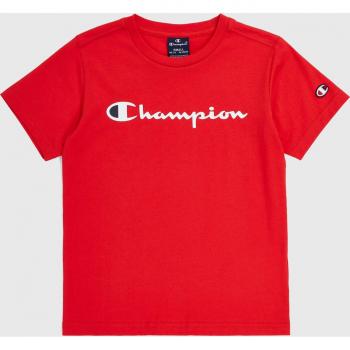 Camiseta Infantil Champion Crewneck Roja de Manga Corta