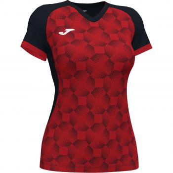 Joma Supernova III Women's Short Sleeve T-Shirt Black Red