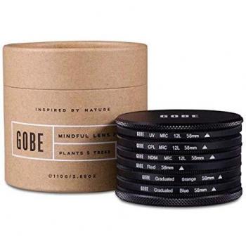Gobe - Kit de Filtros 58mm: UV, CPL Polarizador, FLD, ND2, ND4, ND8