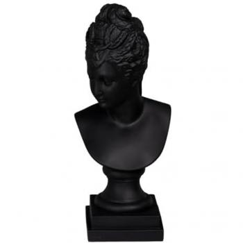 Figura Decorativa Negra de Poliresina - Modelo Único - 39 cm - Alta Calidad