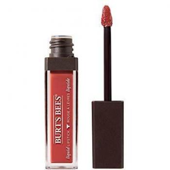 Burt's Bees Burt's Bees - Palillo de labios líquido 100% hidratante natural, cobertura completa, coral cove – 1 tubo – 5,95 g, color coral