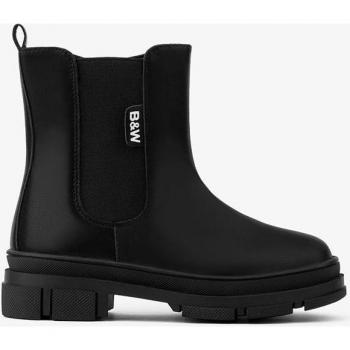 Botas Conguitos estilo militar para niña en color negro con elástico lateral