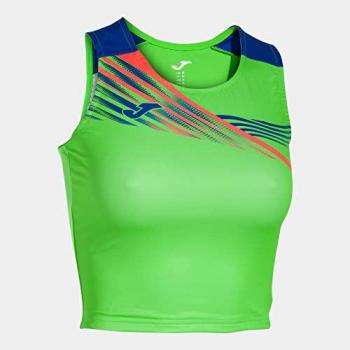 Top de running Joma Elite X en color verde flúor royal