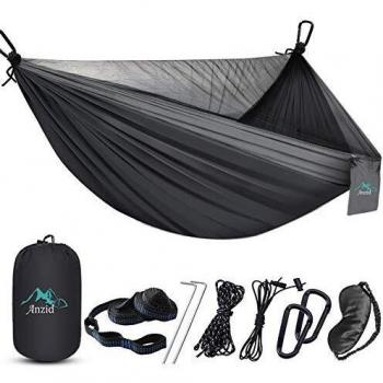 Hamacas Camping Colgantes Portátil Hamaca Mosquitero Ultra Ligera Hamaca Para Viaje Camping Hamacas Colgantes Exterior Paracaídas Secado Rápido Para Exterior Senderismo Jardin Mochilero Patio Playa