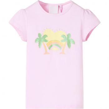 Camiseta infantil rosa claro 92