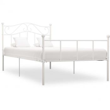 Day and Night White Metal Bed Frame 100x200 cm