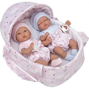 Muñecos Babis Gemelos con capazo en caja regalo Arias