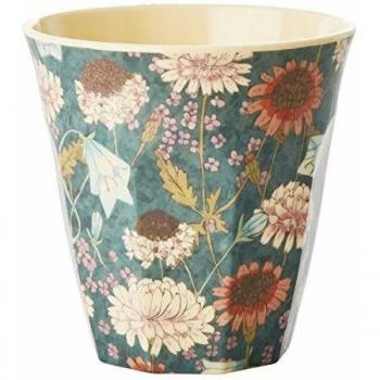 Rice - Taza de melamina (tamaño mediano, 9 cm), diseño de flores