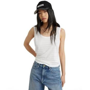 Camiseta sin mangas Optic Slim de mujer G-Star Raw blanca, casual, algodón, talla S