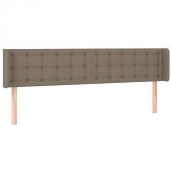 Cabecero de Tela Gris Taupe con Orejas 183x16x78/88 cm
