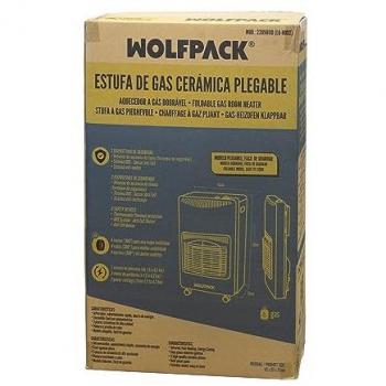 Estufa de Gas Infrarroja Cerámica Plegable 4,5 kW con 3 Potencias, Ruedas y Encendido Piezoeléctrico