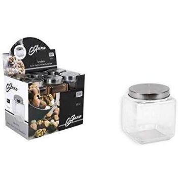 Bigbuy Cooking 500ML Tarro Vidrio Tapa de Rosca, 500 ml, Glass, Multicolor