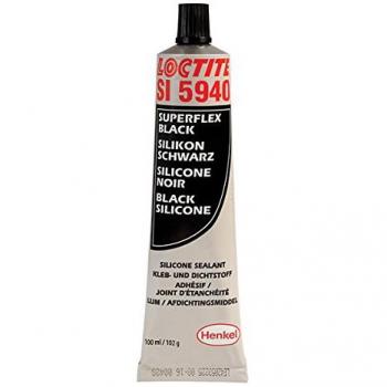 Henkel SI 5940 Adhesivo sellador flexible Loctite, negro, 100 ml