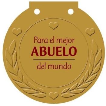 Para el mejor ABUELO del mundo: ¡Una medalla para alguien muy especial!