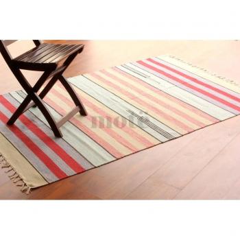 Mote 120 x 180 cm/4 'x6' hecho a mano multicolor de rayas alfombra de área, estilo: 1098