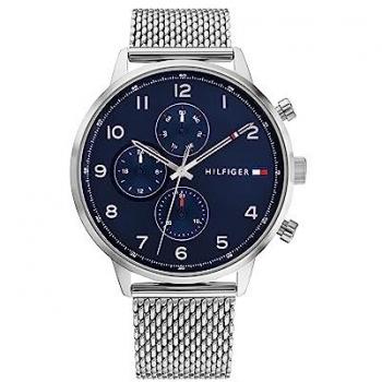 Reloj Hombre Tommy Hilfiger Leonard Multifuncional con Correa de Acero Inoxidable Plateada - Ref. 1792078