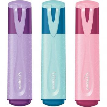 Pack de 12 Marcadores Maped Fluo Peps Glitter Pastel, Colores Surtidos