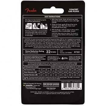 Fender® Protección auditiva de espuma Concert, hasta 32 dB, 10 pares, color: azul