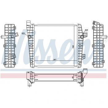 Intercooler NISSENS 65320 - Enfriador de baja temperatura, refrigerador aire de admisión, alta eficiencia, diseño optimizado para flujo de aire, compatible con múltiples modelos de vehículos