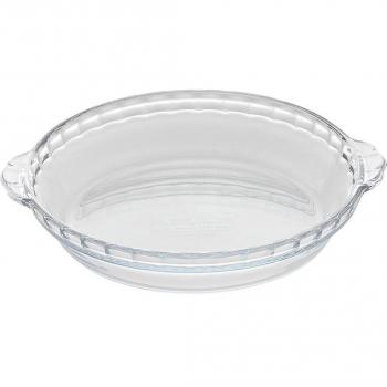 Pyrex Iconics Molde para Tartas de Vidrio con Asas, 22 cm