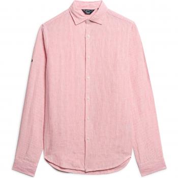 Superdry Casual Linen Long Sleeve Shirt 3XL Pink