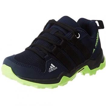 adidas Terrex Ax2r K, Zapatillas para Carreras de montaña Unisex Niños, Tech Indigo/Core Black/Signal Green, 35 EU