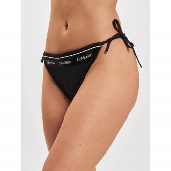 Braguita de Bikini con Lazada Lateral para Mujer - Calvin Klein CK Meta Legacy, Negro, Nylon Reciclado, XS