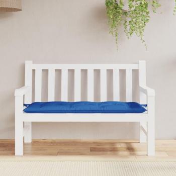 Cojín para banco de jardín 120x50x7 cm tela de oxford azul