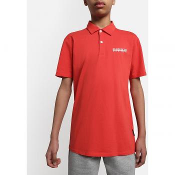 Polo Napapijri de niño de jersey manga corta rojo intenso - 10
