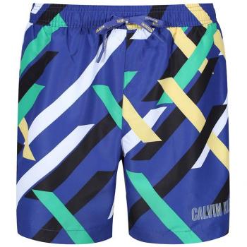 Calvin Klein - Bañador - para Hombre Azul Crossing Stripes Print Blue 46