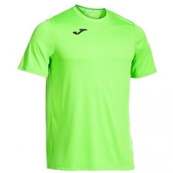 Camiseta Deportiva Manga Corta Hombre Joma Combi Verde Flúor, Ligera y Transpirable para Todo Tipo de Deporte, Talla 6XS