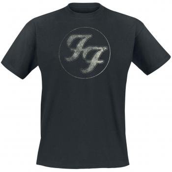 Foo Fighters Logo In Circle T-Shirt - Black - Sizes S to 3XL - Men's Cotton Tee
