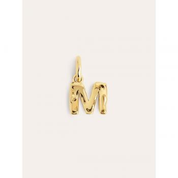 Charm Singularu Letter Organic Plata Baño Oro Letra M