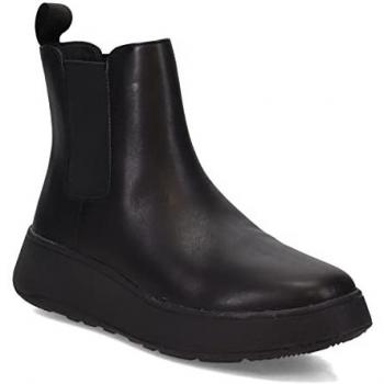 Fitflop F-Mode Women's Leather Chelsea Platform Boots - Black