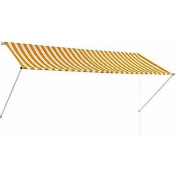 vidaXL Retractable Awning 300x150 cm Yellow and White
