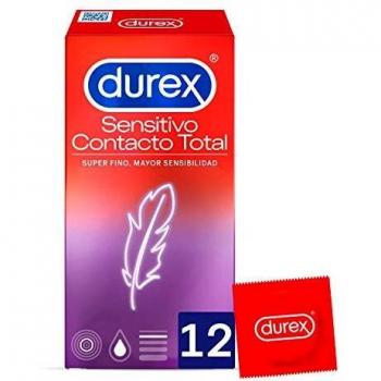 Durex Preservativos Sensitivo Contacto Total - 12 Condones, 12 Unidad