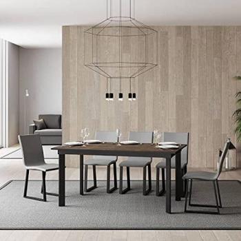 Mesa extensible Cumar 90x160/220 cm Estructura Nogal Antracita