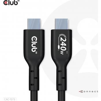 Cable USB 2 m USB4 Gen 2x2 USB C Rojo CLUB3D CAC-1573