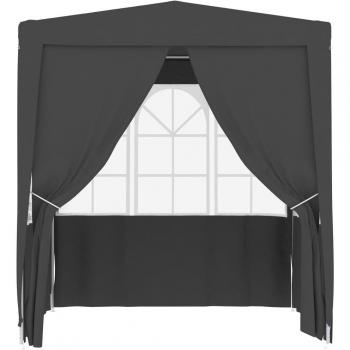 vidaXL Professional Party Tent with Side Walls 2.5x2.5 m Anthracite 90 g/m²
