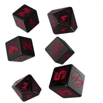 Pack de Dados Night City Essential (6 unidades) - Q-workshop SCPE06, Edición especial para Cyberpunk