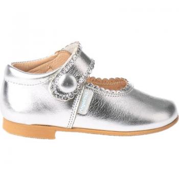 Zapatos de Niña Angelitos 1502 Bailarinas Metálicas en Plata