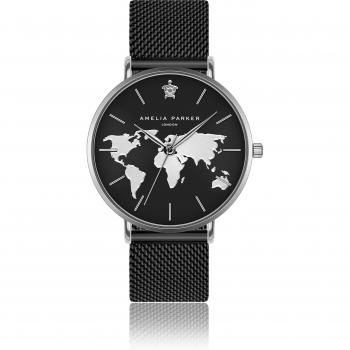 Amelia Parker Secret Vacation Women's Watch - Black Mesh